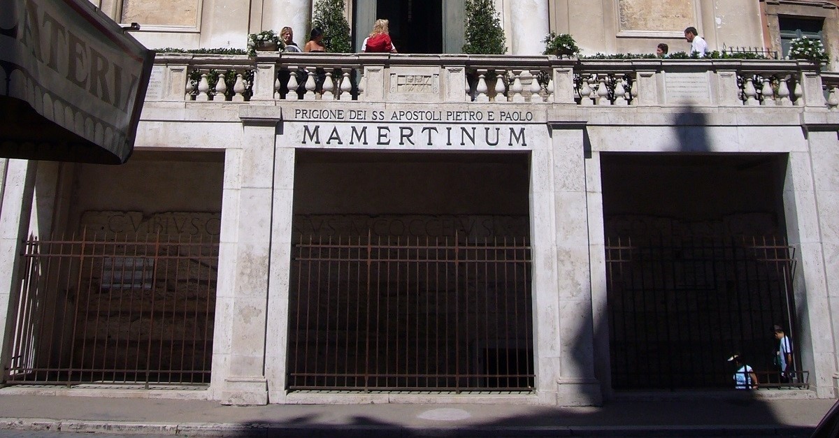 L'entrata del Carcere Mamertino