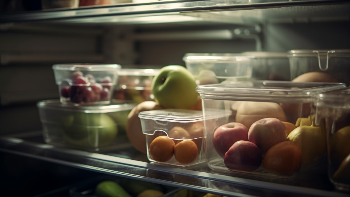frutta nel sacchetto di plastica