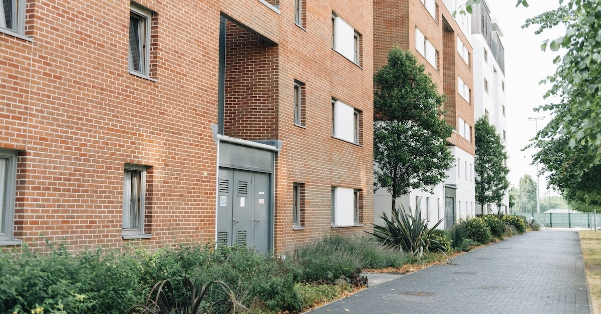 Un condominio dall'esterno