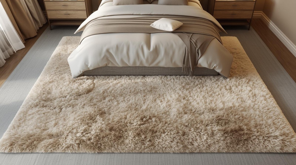 Negli ultimi anni, i grandi tappeti posizionati sotto il letto sono diventati di moda