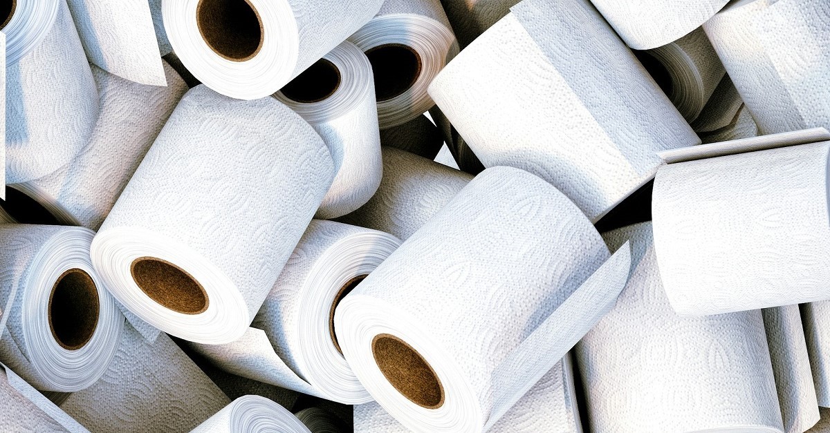 Un cumulo di rotoli di carta igienica