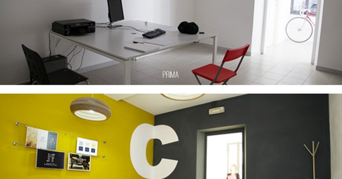 Ufficio arredato da home stager