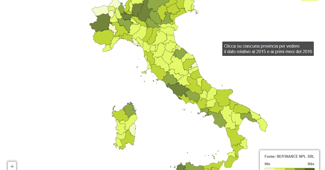 Aste immobiliari: la mappa delle esecuzioni divise per provincia