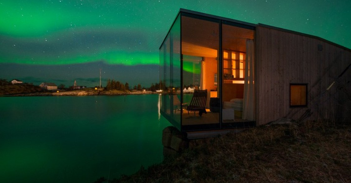 Un piccolo resort tra le isole di Norvegia per ammirare l'aurora boreale