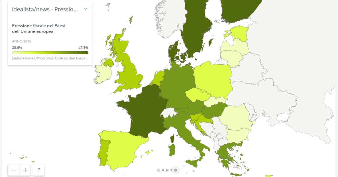 Quanti giorni di lavoro servono per pagare le tasse: la mappa dell’Europa