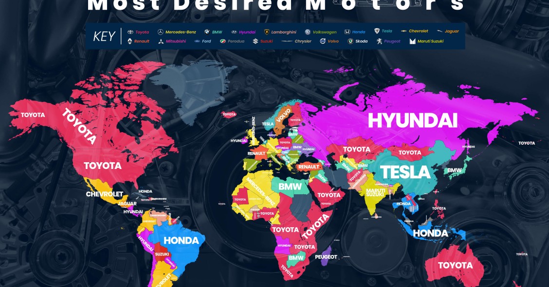 Immagine del giorno: le case automobilistiche più desiderate per Paese