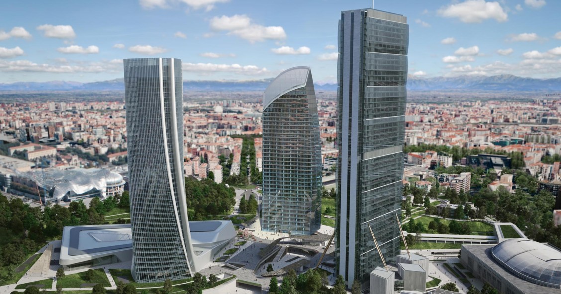 Il curvo di Libeskind raggiunge il 30º piano: completata la terza torre di CityLife