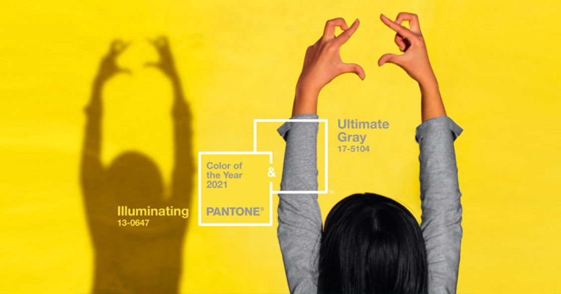 Giallo e grigio sono i colori Pantone 2021 per trasmettere forza, energia e speranza