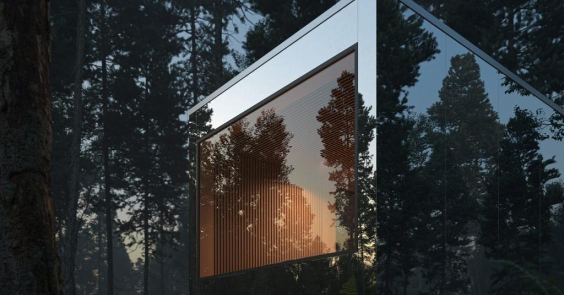 Capanne di vetro e legno nascoste in un bosco in Canada e di cui nessuno conosce la vera ubicazione