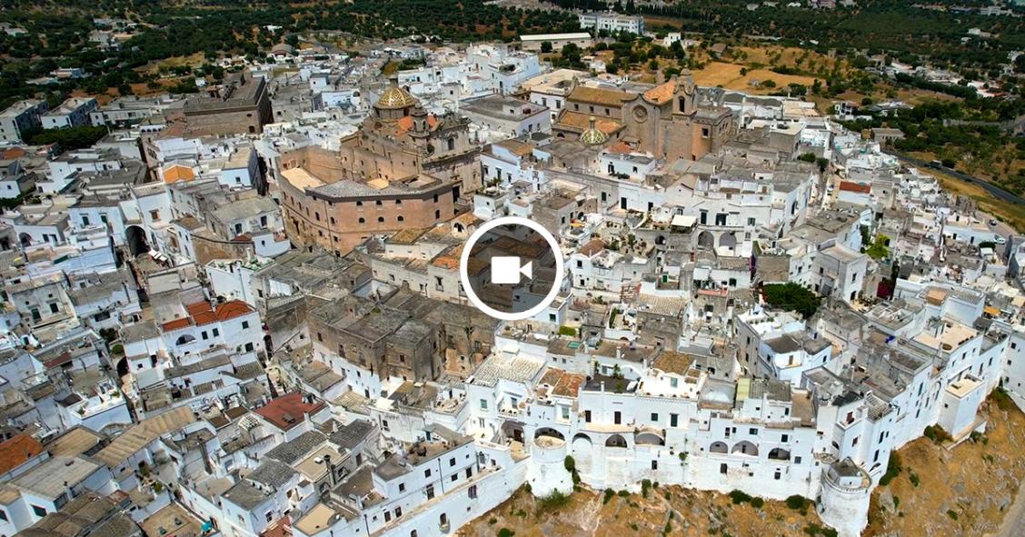 Ostuni ripresa dal drone: la "Città Bianca" come non l'avete mai vista