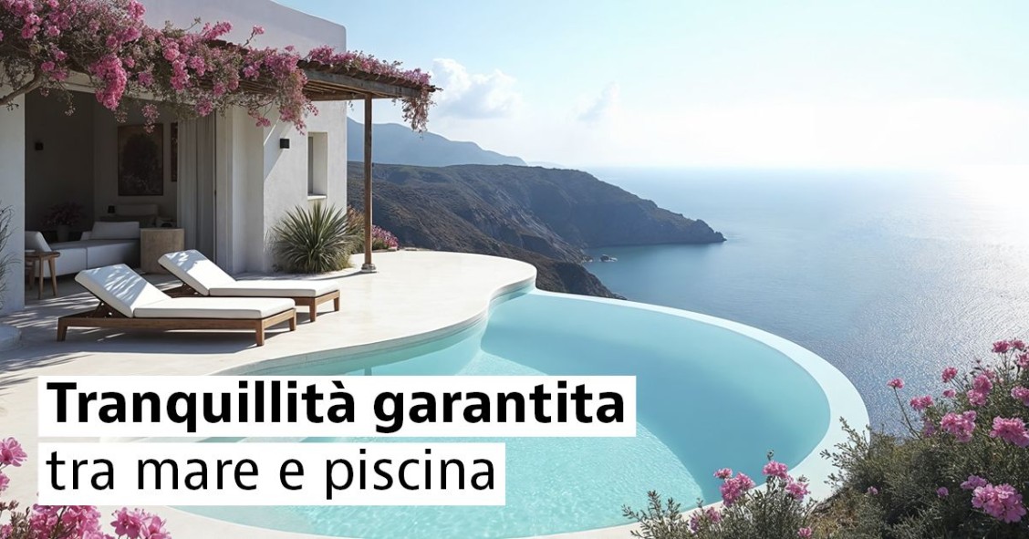 Case con piscina vista mare