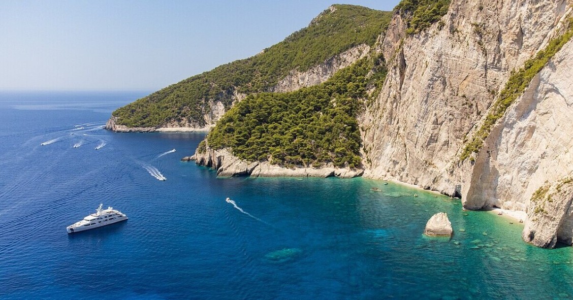 Veduta aerea delle coste di Zante