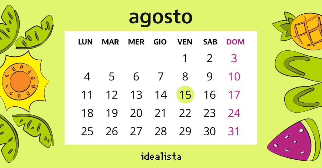 calendario agosto 2025