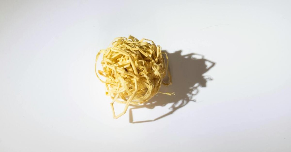 La rafia come appare dopo essere stata trattata