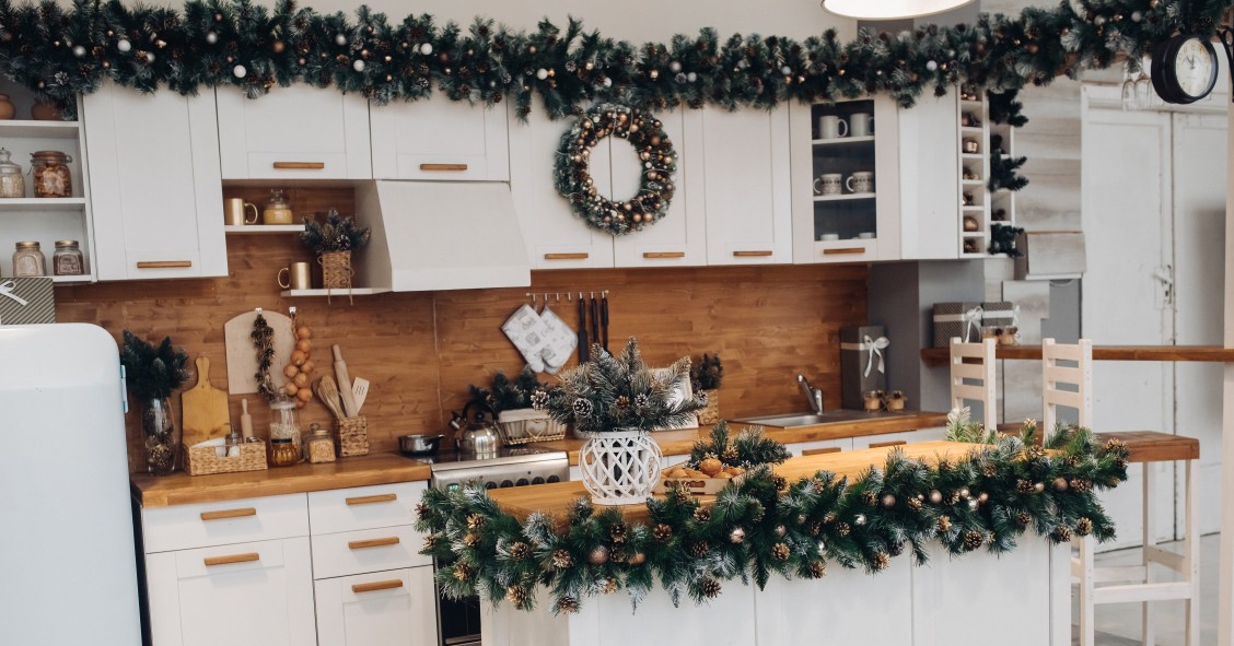come decorare la cucina per Natale