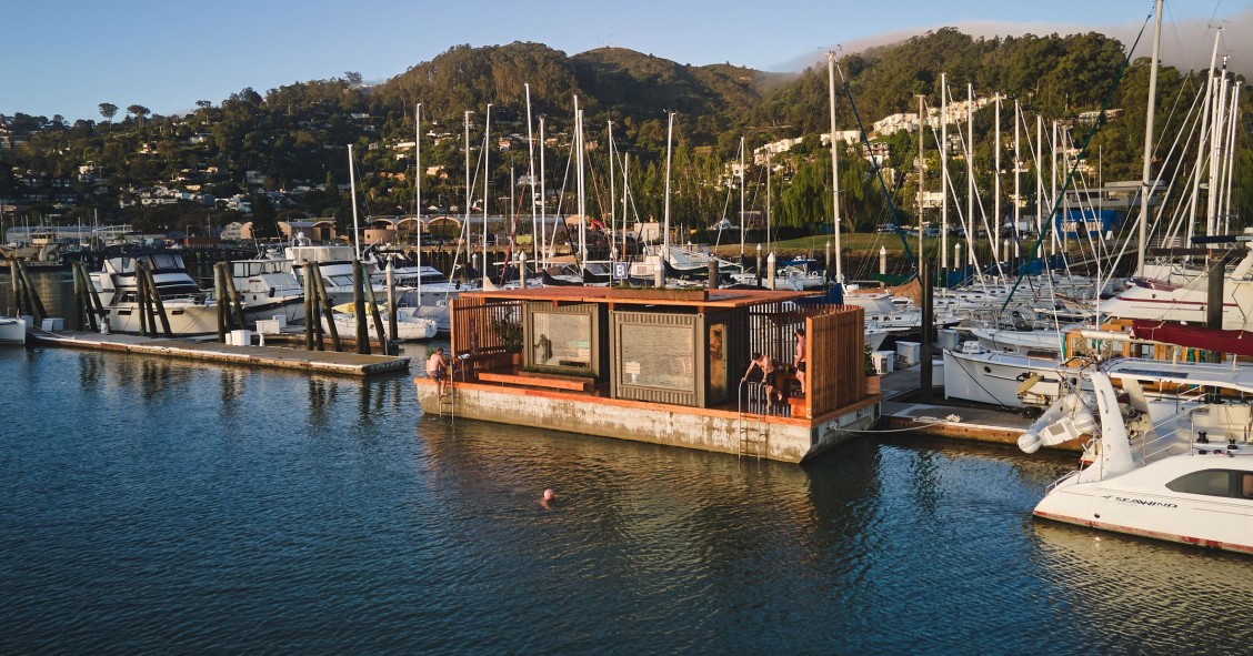 La sauna galleggiante Fjord di Sausalito