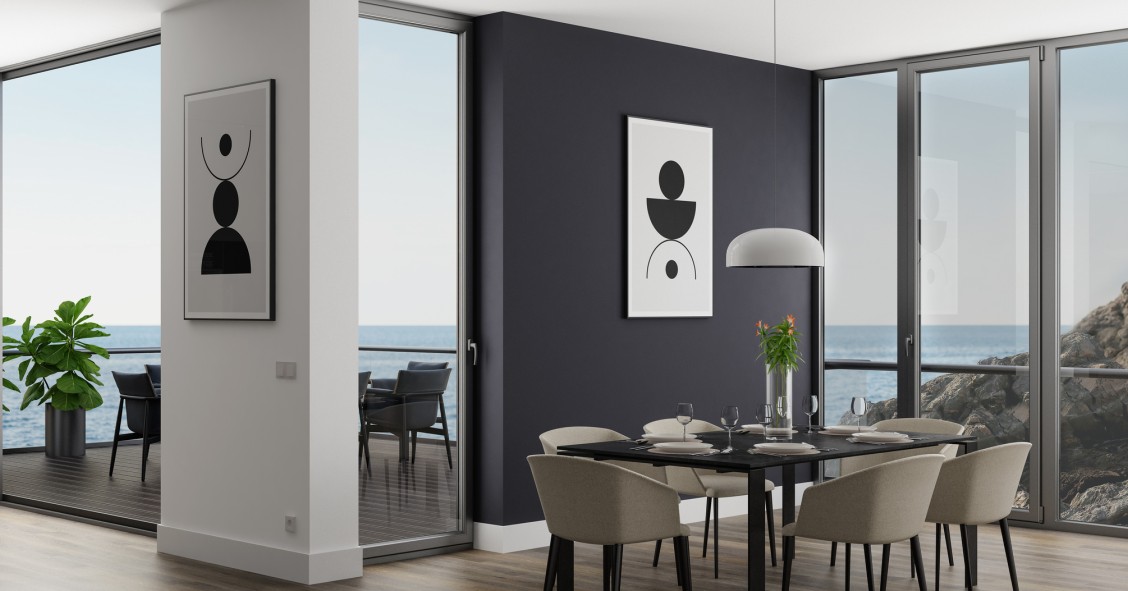 dipingere una parete di nero 