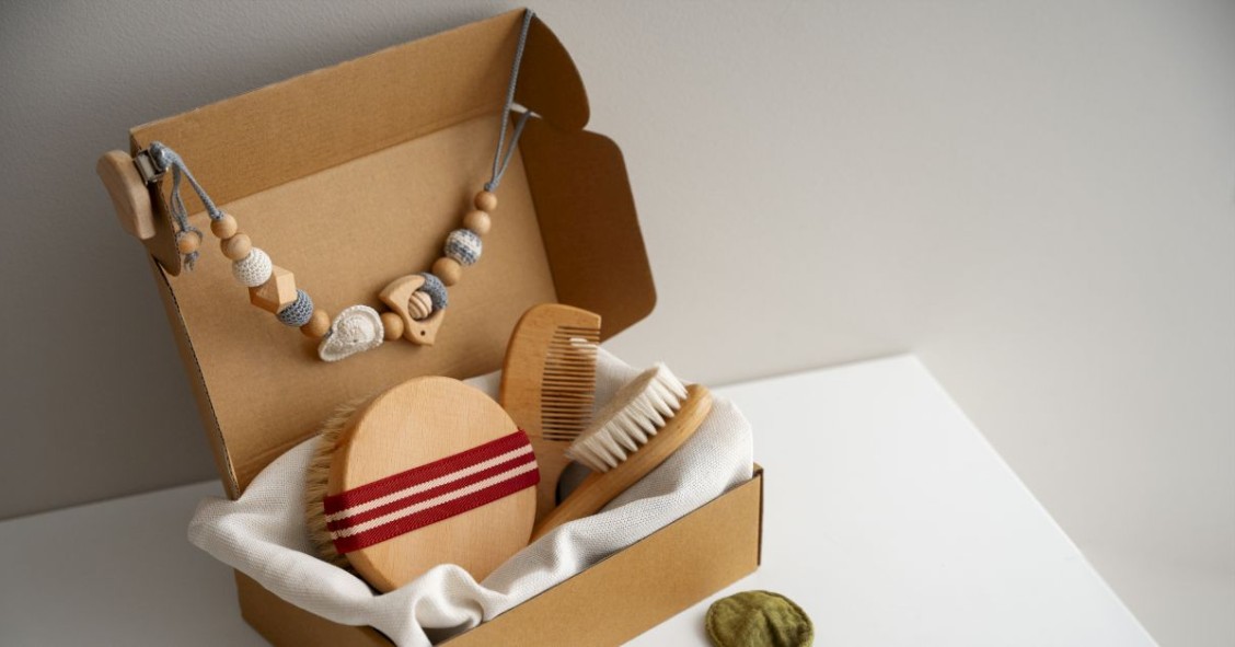 una scatole di scarpe riciclata