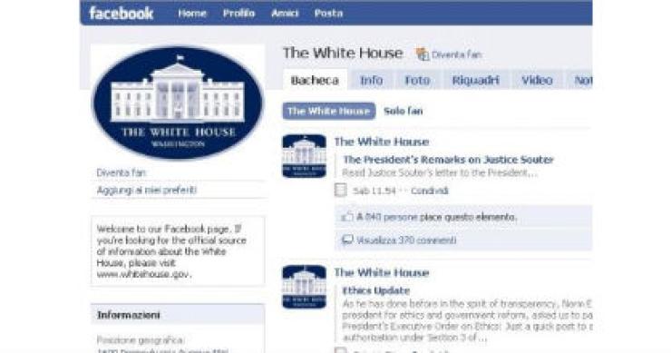 Facebook, manovre per la casa bianca
