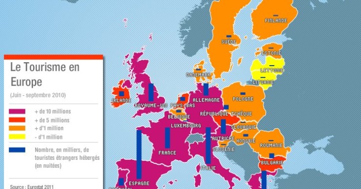 Immagine del giorno: quanti turisti stranieri ci sono in europa?