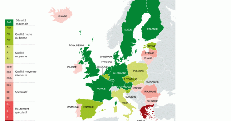 Immagine del giorno: i voti alle economie europee