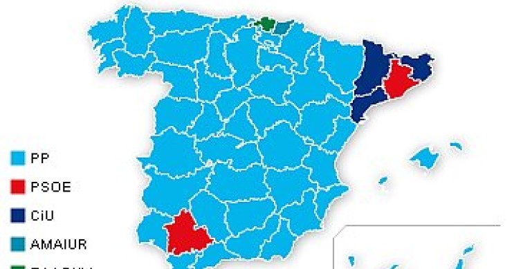 Immagine del giorno: in spagna il centro destra spazza via tutti i rivali