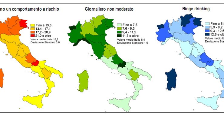 Immagine del giorno: le regioni più alcoliche d'Italia