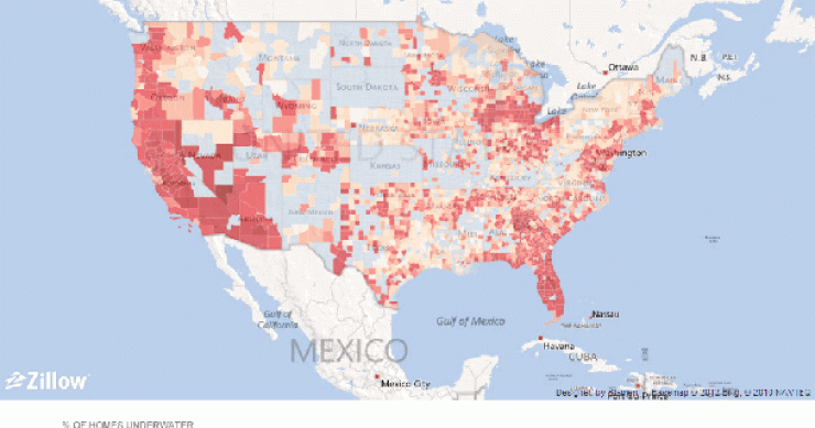 Immagine del giorno: stati uniti, gli immobili che valgono meno dei mutui