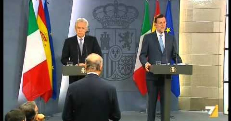 Monti e rajoy mettono in scena l'ottimismo, ma per Italia e spagna sarà un agosto bollente (video)