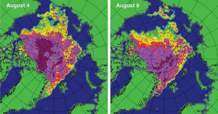 Immagine del giorno: aiuto, si scioglie il polo nord