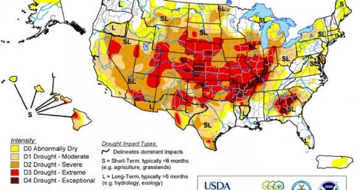 Immagine del giorno: la preoccupante siccità degli usa