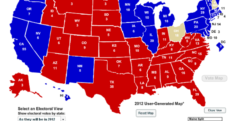 Immagine del giorno: ultimo sondaggio elettorale negli usa, obama per un pelo