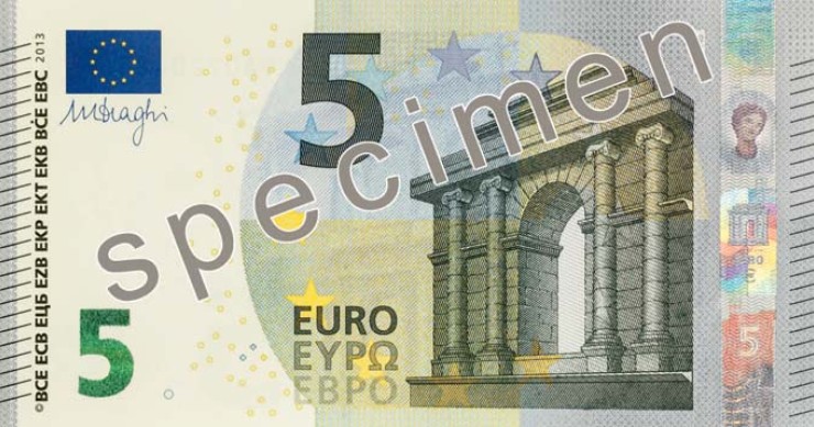 Immagine del giorno: la nuova banconota da 5 euro