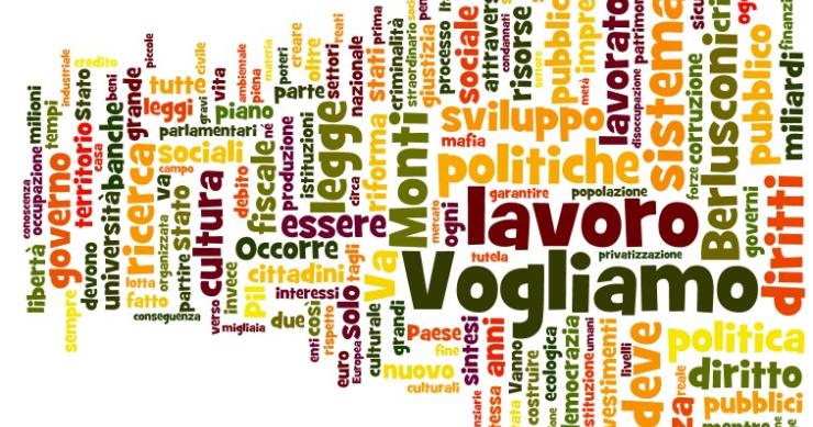 Il programma elettorale di ingroia al grido di "vogliamo" (infografica e pdf)