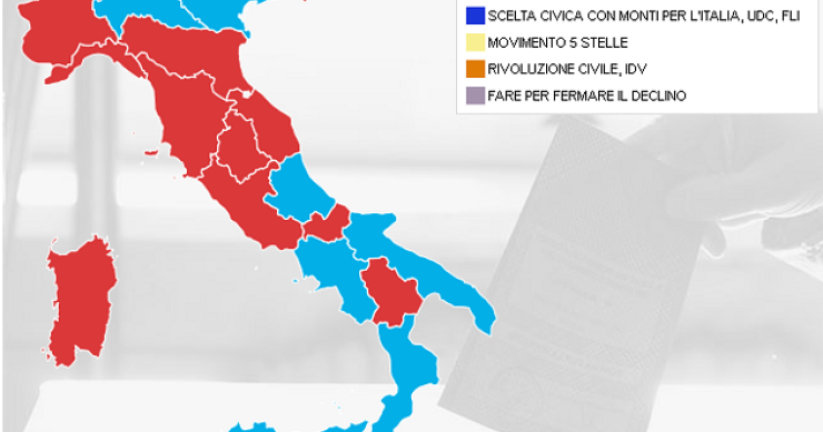 Il caos del senato: l'assegnazione dei seggi regione per regione