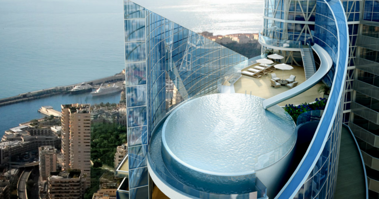 Eccessi a montecarlo: fare il bagno sul tetto di un grattacielo nel superattico più caro del mondo (fotogallery)