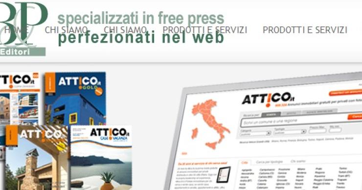 un'immagine dal sito di b&p editori Casa.it compra attico.it per un milione di euro