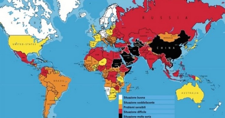 Immagine del giorno: la libertà di stampa nel mondo