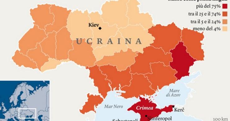 Immagine del giorno: ucraina, le zone in cui il russo è la prima lingua