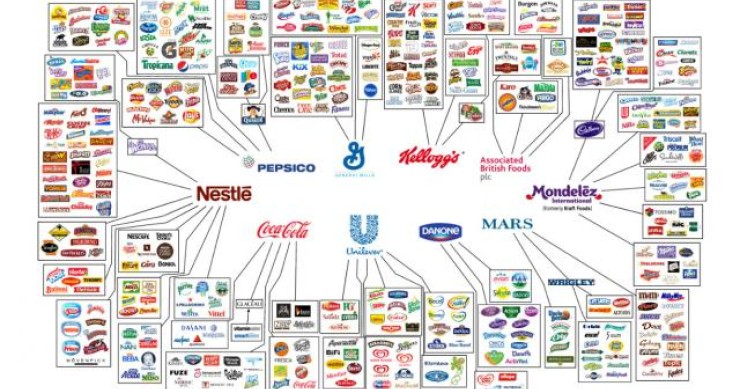 Immagine del giorno: le 10 multinazionali che controllano la tua alimentazione