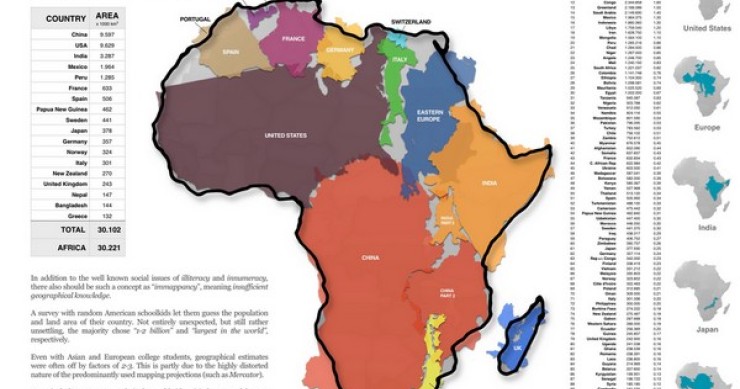 Immagine del giorno: la vera dimensione dell'africa
