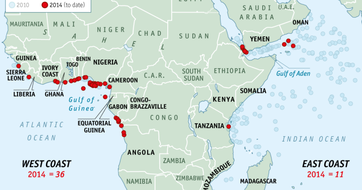 Immagine del giorno: pirati d'africa: ecco le zone calde degli attacchi