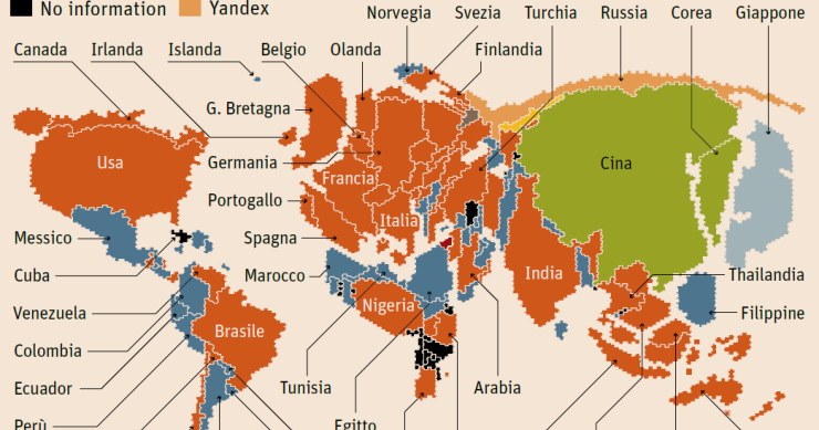 Immagine del giorno: I siti web più visti nei diversi Paesi