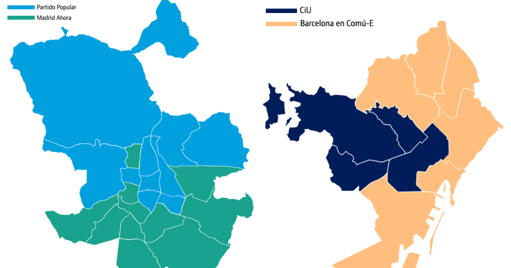 Immagine del giorno: Podemos conquista le due principali città spagnole