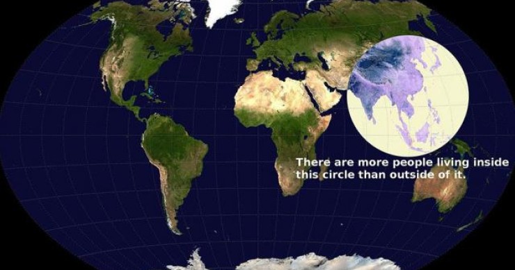 Immagine del giorno: Ci sono più persone all'interno di questo cerchio che nel resto del mondo