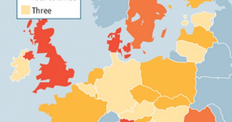 Immagine del giorno: il numero di operatori di telefonia mobile in Europa