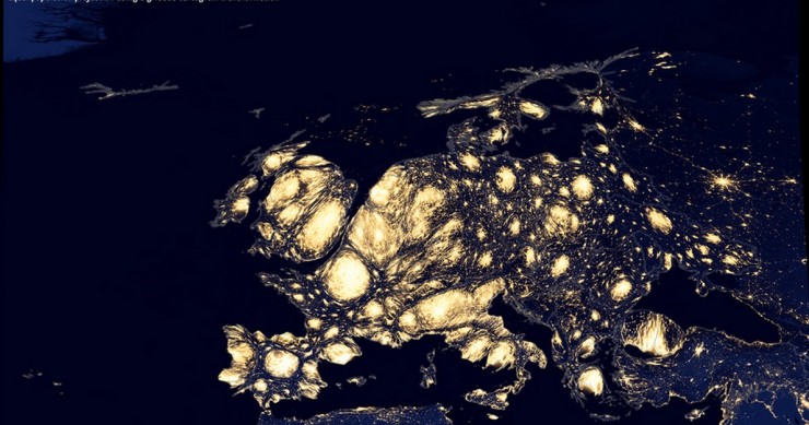 Immagine del giorno: l’illuminazione in Europa 