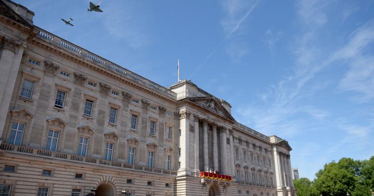 La facciata principale di Buckingham Palace