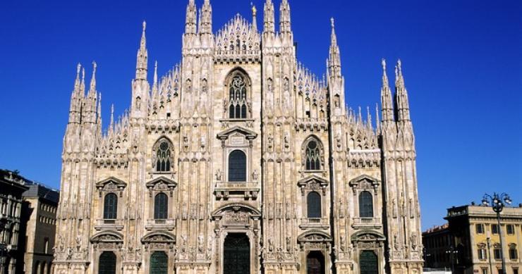 La facciata del Duomo di Milano