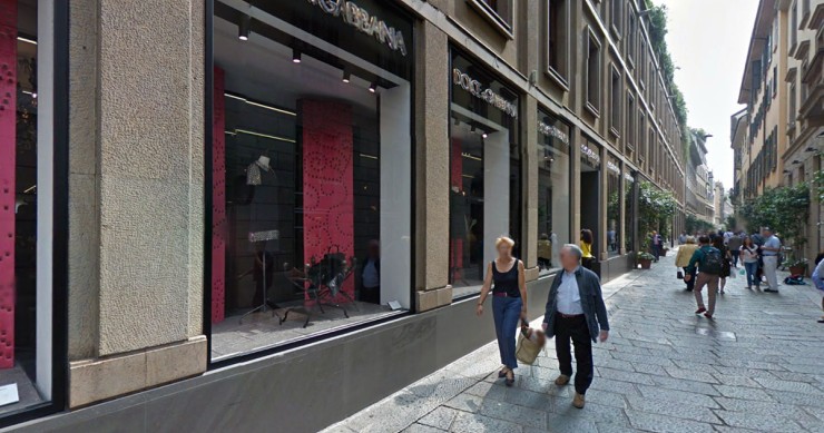 Il negozio di Dolce e Gabbana in via della Spiga a Milano